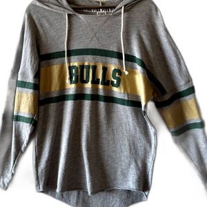 Bulls NFL PINK Victoria's Secret gray hoodie sweatshirt womens S Small